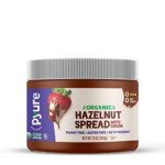 Pyure Organic Sugar Free Hazelnut Spread, Chocolate Hazelnut Spread, 0 Net Carbs Keto Snack, Gluten-Free, Peanut Free, Plant-Based Hazelnut Spread for Vegan Keto Friendly Food, 13oz