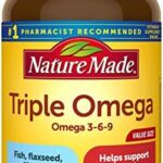 Nature Made Triple Omega 3 6 9, Fish Oil as Ethyl Esters and Plant-Based Oils, Healthy Heart Support, 150 Softgels, 50 Day Supply
