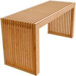 APRTAT Bamboo Dining Bench,Indoor Storage Bench Wood | Kitchen & Living Room Furniture-35.43L x 12.99W x 16.93H in