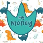 My Money: Dinosaur Themed 5 Column Ledger For Kids, Allowance Saving Log Book, Money Learning For Kids